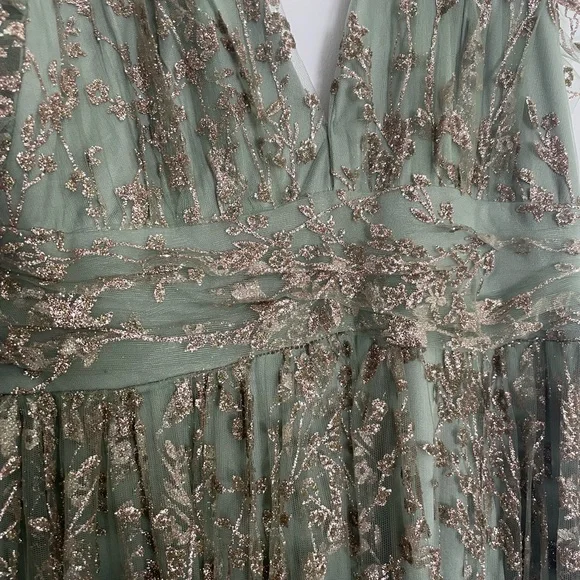 Baltic Born Sage Maxi Dress with Gold Embroidery - Picture 5 of 6